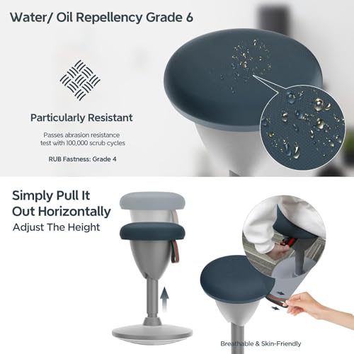 Image of Wobble Stool Standing Desk Stool, Ergonomic Active Learning Stool, Height Adjustable, Foam-Padded Backless Balance Stool with 360 Rocking, Wiggle Stool for Office Desks and Classrooms