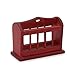 Miniature Magazine Paper Rack 1:12 Furniture for Dollhouse Books Newspaper Shelf Wooden Rack Living Room Accessories Decoration Ornaments (Red)