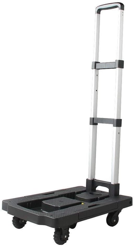 Heavy Duty Folding Trolley Cart | Portable Sack Trolley with Non-Slip Rubber Wheels | Compact & Foldable Tool Luggage Cart for Shopping Travel and HOM