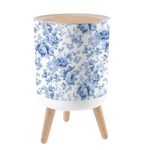 Caneca de basura plástica redonda de 7 litros con tapa