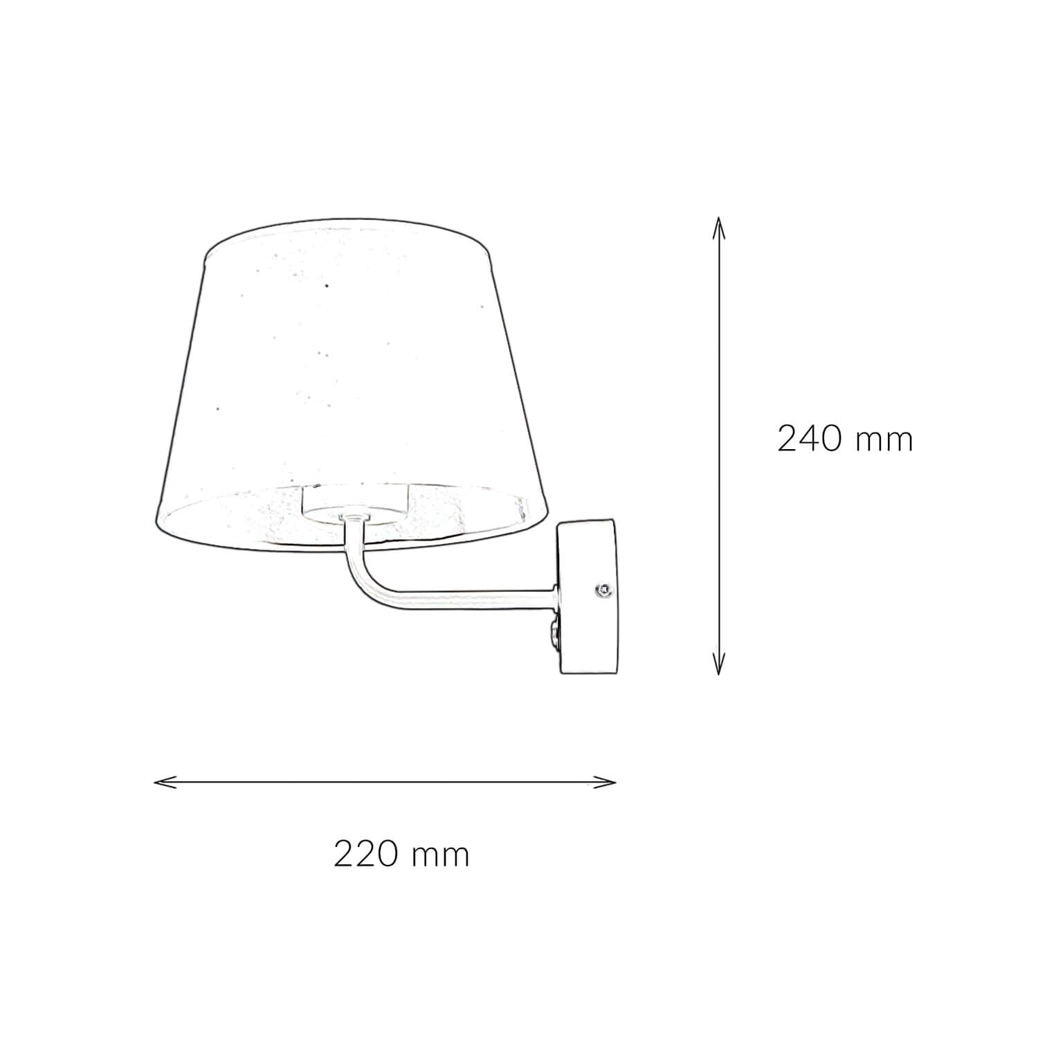 Licht-Erlebnisse Wandlampe Stoff Metall Schwarz Schlafzimmer Wohnzimmer Flur H:24 cm E27 max. 60 Watt wohnlich Bauhaus Wandleuchte Esszimmer MAJA