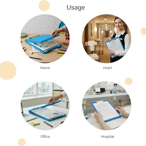 Image of oddpod Praise A4 Clip Pad /Clipboard with Storage Case for Paper and Document Storage 83002 (Blue)