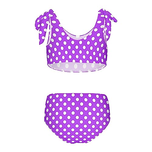 Colorful Polka Dot Girls Bikini Sets 2 Piece Swimsuits Bathing Suit Swimwear2