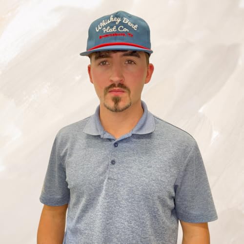 Image of WHISKEY BENT HAT CO. The Frio Snapback Rope Hat - Vintage Baseball Cap, Adjustable Outdoor and Trucker Cap, One Size Fits All