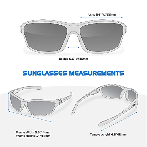 Nitrogen Polarized Wrap Around Sport Sunglasses For Men Women Uv400 Driving Fishing Running Cycling Baseball Softball Golf Wraparound Sports Shades Sun Glasses #TOP5