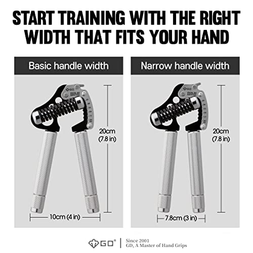 Image of GD IRON GRIP Grip Strength Trainer Hand Gripper Forearm Strengthener Metal | Silent durable adjustable hand strengthening device, Hand exerciser squeezers, arm wrestling training equipment, grip trainer