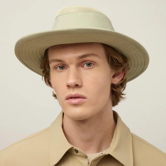 Image of Tilley Mens Womens LTM6 Broad Brim Extra Ventilation Sun Protection Airflo Bucket Sun Hat
