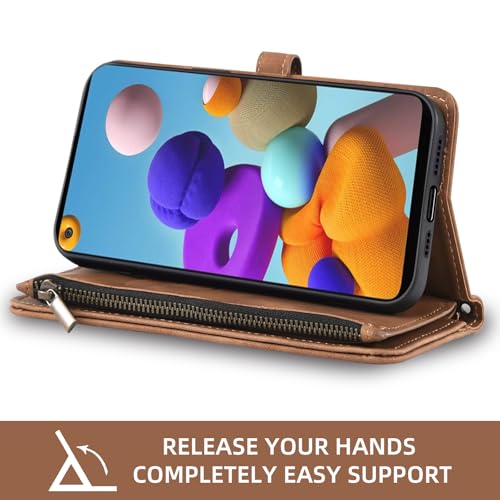 Coque Galaxy A21S Asuwish marron housse de protection - 4