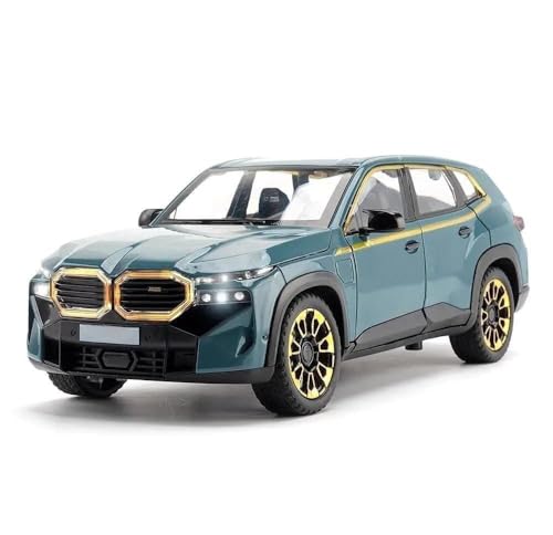 Image of 1:24 B-M-W XM Diecast Metal Pull Back Car with 6 Openable Doors with Sound and Light Toy Decoration car Best Gift Toys for Kids (1:24 B-M-W XM - Blue)