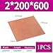 RhLLvJ Pure Copper Sheet, 2Mm Thickness, Crafts, Jewellery, Maintenance, Electrical, Industrial Copper Sheet, (Size : 2 * 200 * 600mm)