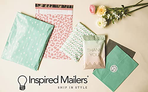 Image of Inspired Mailers - Poly Mailers 6x9-100 Pack - Rose Gold Stars Deluxe - Shipping Bags 6x9 - Packaging Bags for Shipping - Mailing Bags 6x9 - Small Poly Mailers