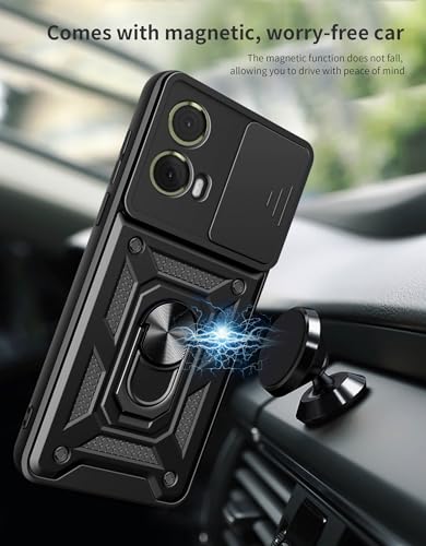 ILING Case for Motorola Moto G85 5G, Ultra-thin Matte Texture Hard PC + Soft Silicone TPU Bumper Shockproof Heavy Duty Cover - Image 3