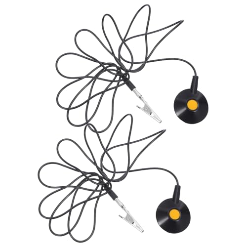 GALPADA 2 Piezas Cable de Puesta Tierra Esd Clip de Cocodrilo y Ventosa Cable Antiestático Seguro y Flexible para Conexión Estable Estaciones de Trabajo Industriales