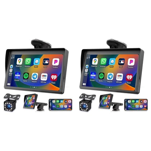 Écran CarPlay portable 7 pouces pour tableau de bord avec GPS et caméra