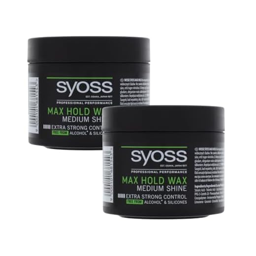 2 x Syoss Max Hold Wax Syling Wachs Extra Starker Halt Mittlerer Glanz je 150 ml