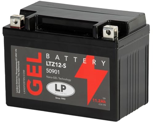 Batería de gel Landport LP para motocicleta (12 voltios, 11,2 Ah) - MG LTZ12-S