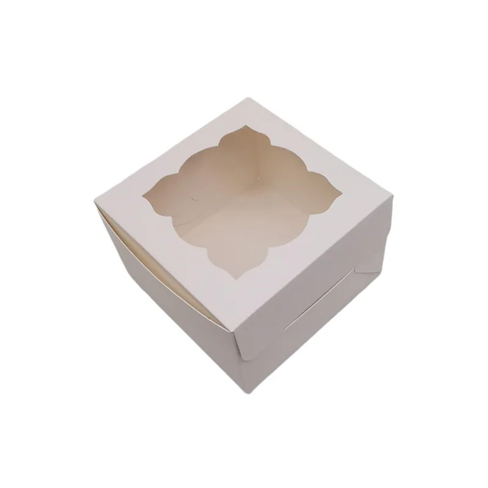 HKYBCF Cake packaging box 12/24Pcs Wedding Favor Candy Cookies Bread Paper Boxes For Thanksgiving Birthday Party Supplies for Wedding(White,12pcs)