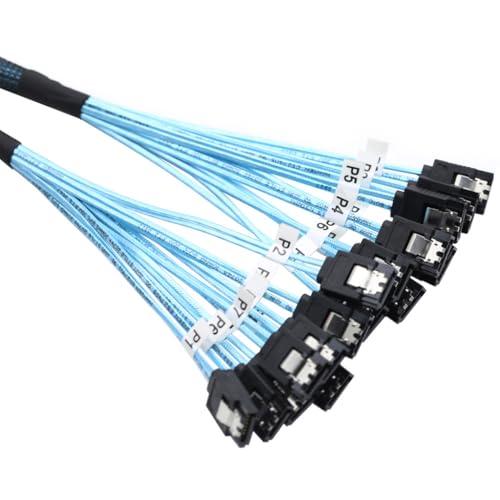 JMT Cable Extensor SATA 8x a 8x 180° 100 cm miniatura 2