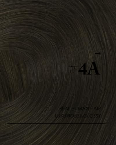 Image of YoungSee 24 Inches Weft Human hair Extensions, Ash Brown Hair Weft Extensions, Sew in Hair Extension Remy for Long Straight Hair, Wefts Real Human Hair for Daily Wear 100g