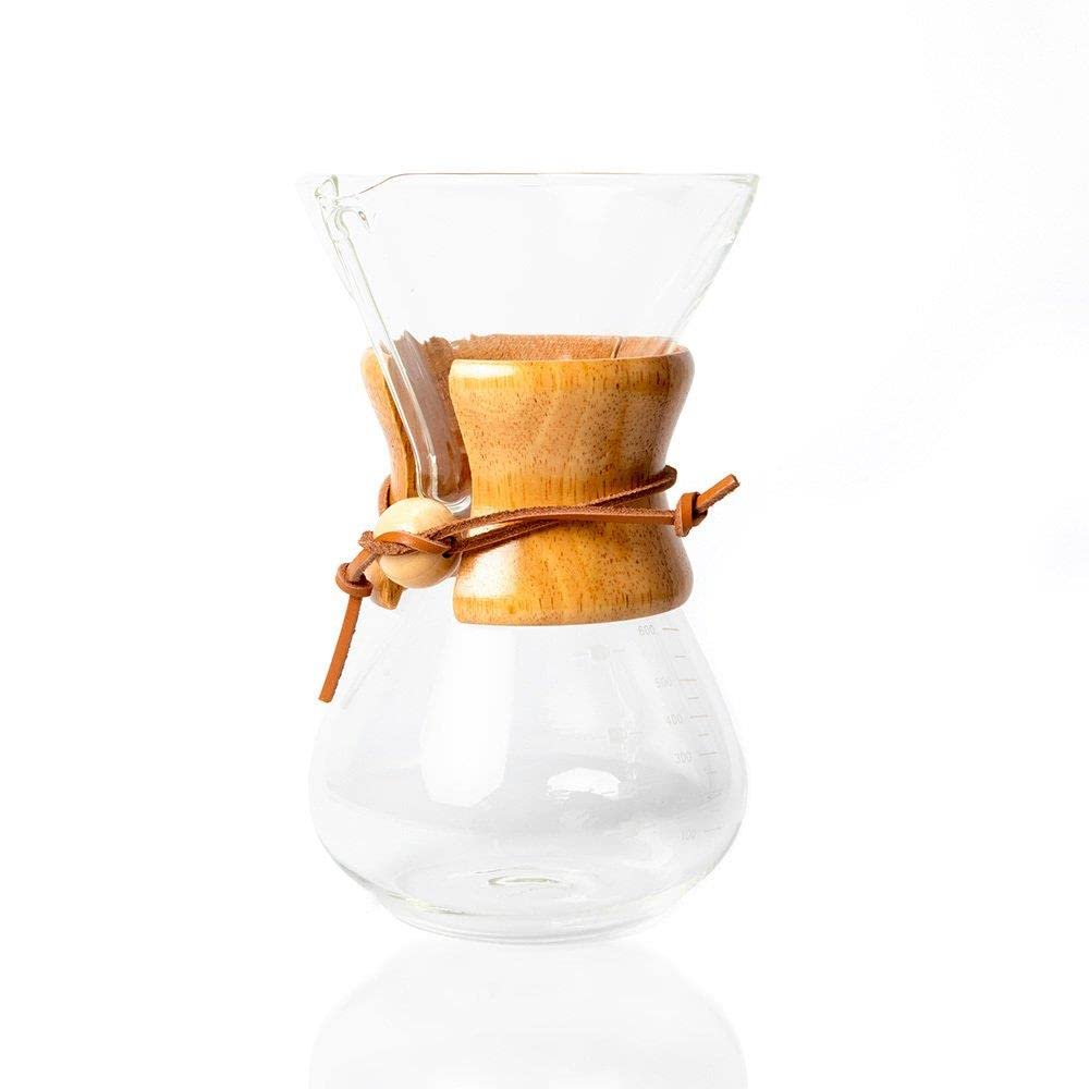 Epinox Cam Dripper Kahve Ekipmanı - Kahve Demleme Aleti - Cam Kahve Demleme - (*Chemex Benzeri) - 400 ml