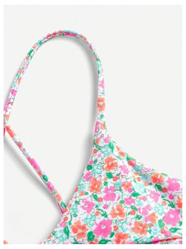 SHENHE Women's Floral Bikini Set 2 Piece Criss Cross Tie Back Low Rise Boho Swimsuits3