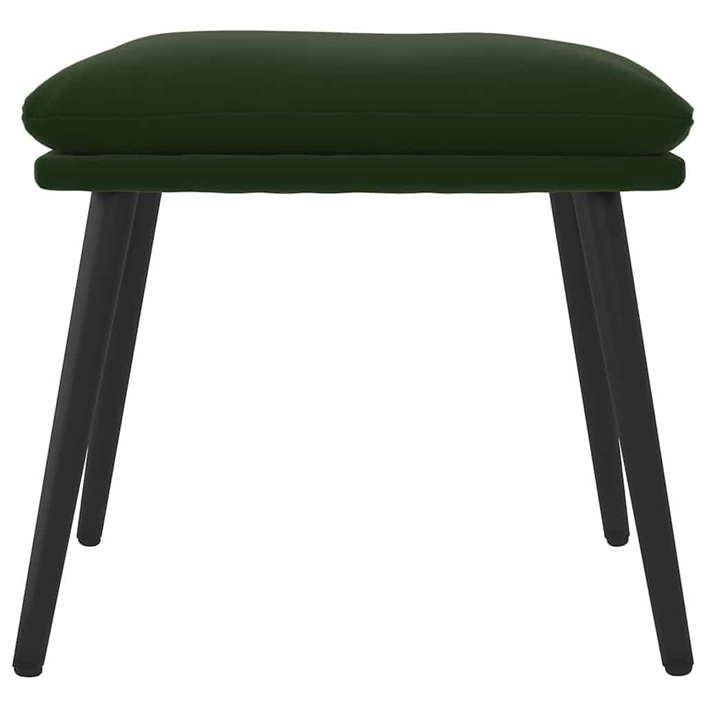 Fengshui Podnóżek ciemnozielony 45 x 29,5 x 35 cm aksamit