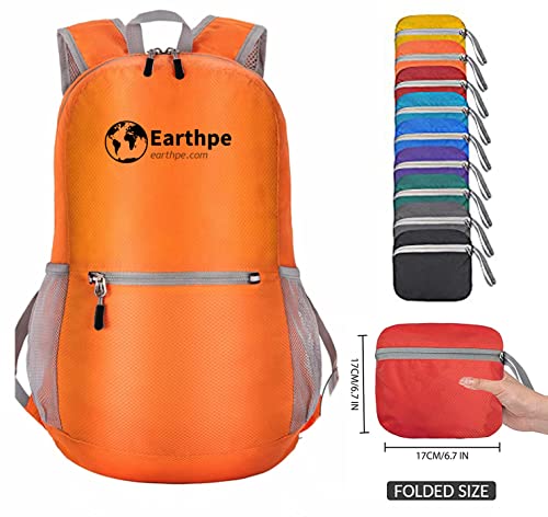 Mochila Ligera para Senderismo Resistente al Agua Naranja miniatura 2