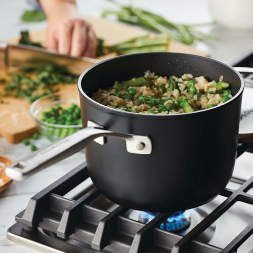 KitchenAid Hard Anodized Induction Nonstick Sauce Pan/Saucepan with Lid, 3 Quart - Matte Black by KitchenAid - Image 7