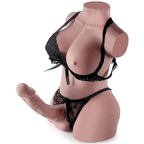 Image of Shemale Sex Doll with Torso Realistic Dildo Breasts and Tight Anal Hole (19LB), Transsexual Love Doll Hugh Penis Adult Sex Toy for Men Women Couple Unisex Masturbation Sex Fun