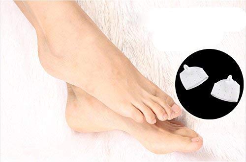 Swadhin One Pair Silicone Soft Gel Pad Toe Separator Socks Foot Support Pain Relief Breathable & Soft Gel Pad For Front Foot Corns, Callus, Warts Night Forefoot Pad Insoles for Women (Free Size) 1