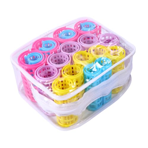 MUCKLILY 20 Piezas Rulos de Plástico con Dientes para Pelo Rizadores sin Fácil de Usar para Mujeres y Niñas Kit de Peinado DIY Color Aleatorio Color Aleatorio