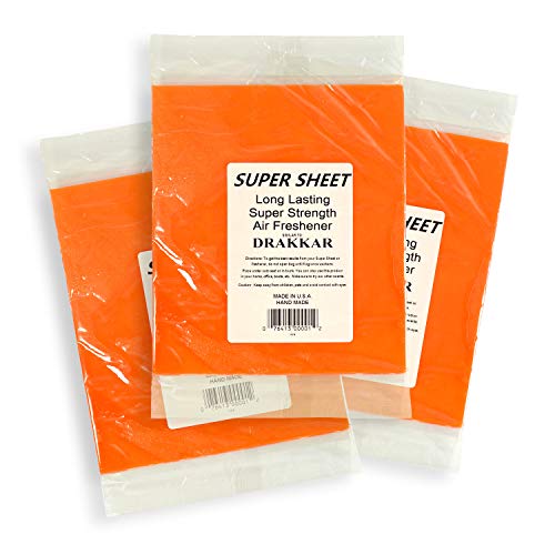 Image of Super Sheet Large (8 inchx7 inch) Under Seat Car Air Freshener, 3-PACK (Drakkar)