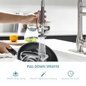 Gimilikitchenfaucetwithpulldownsprayersinglehandlehighpressurebrushednickelkitchensinkfaucetcommercialdoubleheadedstainlesssteelkitchenfaucetssinkwithdeckplate Urban Country Home Decor Gimili kitchen faucet with pull down sprayer single handle high pressure brushed nickel kitchen sink faucet commercial double headed stainless steel kitchen faucets sink with deck plate urban country home decor