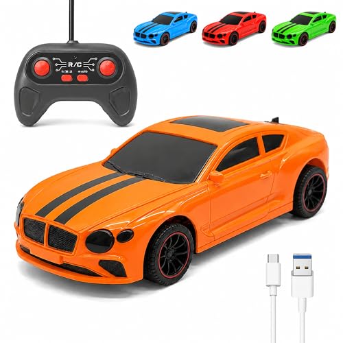 Image of VGRASSP Remote Control Sports Racing Car Toy for Kids with Mist Spray and Lights - Indoor and Outdoor Racing RC Smoke Car - USB Type-C Charging - Color As Per Stock