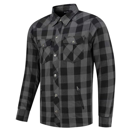 Chemise de moto en balade urbaine avec la Rusty Stitches Super Neil 7XL