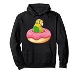 Kawaii Papagei in einem Donut I Gelber Wellensittich Wellensittich Pullover Hoodie