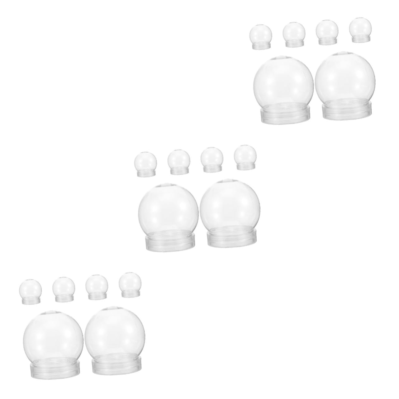 Ciieeo 18 Piezas Globo de Agua de plástico Transparente. Globo de Nieve de Agua de Bricolaje Globo de Nieve de Bricolaje Globo de Agua de Navidad Globo de Agua Redondo la Mascota