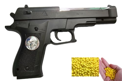Image of NOH Toy BB Gun with Soft Bullets, Black Plastic Pistol for Target Games