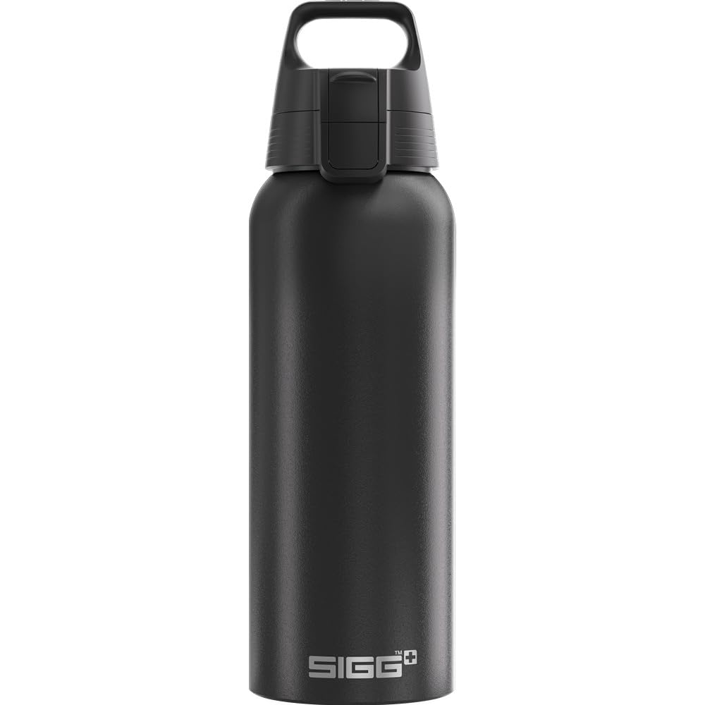 SIGG - Aluminum Water Bottle - WMB One Black - ClimatePartner Certified - Suitable for Carbonated Beverages - Leakproof & Lightweight - BPA Free - Black - 1.0 L โ image 1