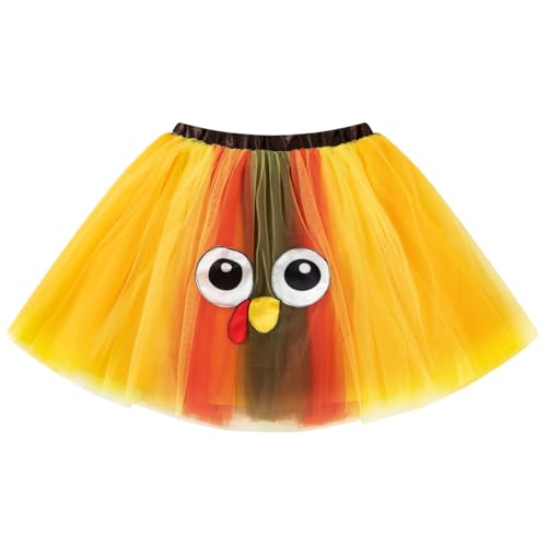 PROMOTED TO BIG SISTER Thanksgiving Costume Turkey Trot Running Tutu Skirt for Women (One Size)