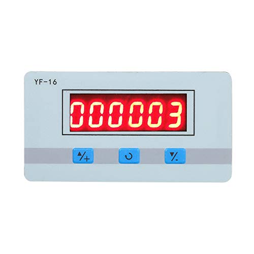 Sunydog Mini LED Digital Counter Module DC/AC5V~24V Electronic Totalizer with NPN and PNP Signal Interface 1~999999 Times Counting Range