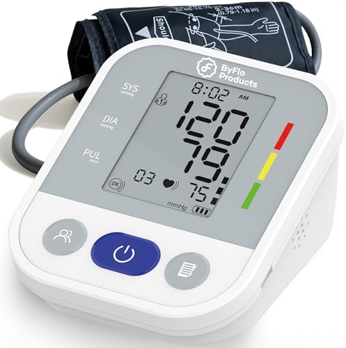 ByFloProducts - Blood Pressure Monitor for Home Use with Heart Ra...