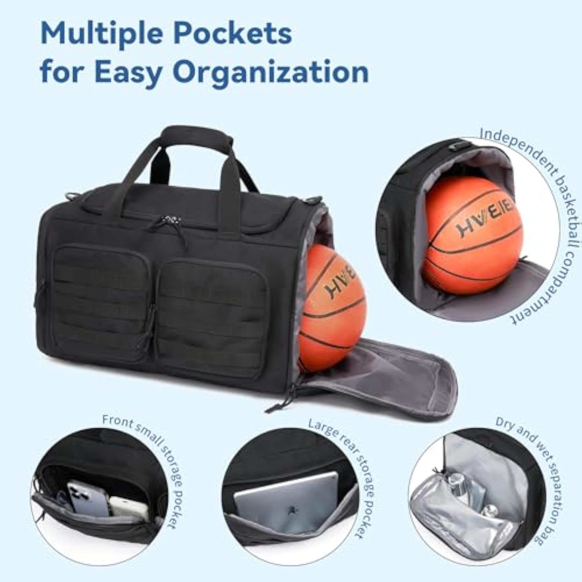 Tactical Duffle Bag for Men, Durable and Functional
