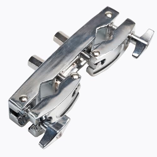 Naguud Silver Cymbal Stand Multi-clamp, Drum Mounting Clamp Mount Holder, Adjustable Quick Release Percussion Accessories for Toms, Cowbell,Cymbal Stands