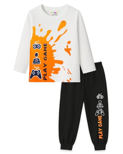 Image of Kuchipoo Boys Full Sleeves T-Shirt and Pajamas Set-Pack 0f 2