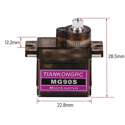 Image of REES52 6Pcs MG90S Micro Servo 9G Servo Motor Metal Geared Micro Servo Motor 9G Smart Robot Car Helicopter Plane Boat
