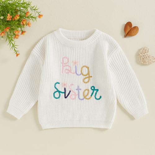 Baby Boys Girls Fall Winter Knit Sweater Long Sleeve Round Neck Embroidery Knitwears Toddler Birthday Sweatshirt2