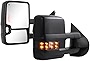 Towing Mirrors for 2007 2008 2009 2010 2011 2012 2013 Chevy Silverado Suburban Tahoe Avalanche GMC Sierra Yukon with Power Glass Turn Signal Light Backup Lamp Heated Extendable Pair