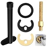 Contenu de l'emballage : ce kit de fixation de robinet monobloc de 5 pièces comprend tous les composants essentiels pour l'installation du robinet. Le lot contient 1 tranche de fer à cheval noire, 1 tranche de fer à cheval en cuivre, 1 cale, 1 tige de vis et 1 manchon, offrant tout ce dont vous avez besoin pour monter en toute sécurité un robinet à trou unique dans votre cuisine ou salle de bain