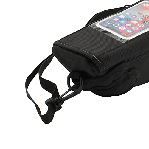 Homyl Bolsa de viagem para guidão de motocicleta de linho grande bolsa de armazenamento de volume ut